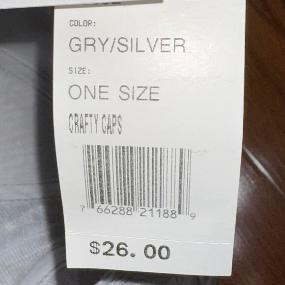 NWT ‘Happy Hour’ Light Heather Grey Silver August Hat Company Ball Cap - Picture 3 of 10